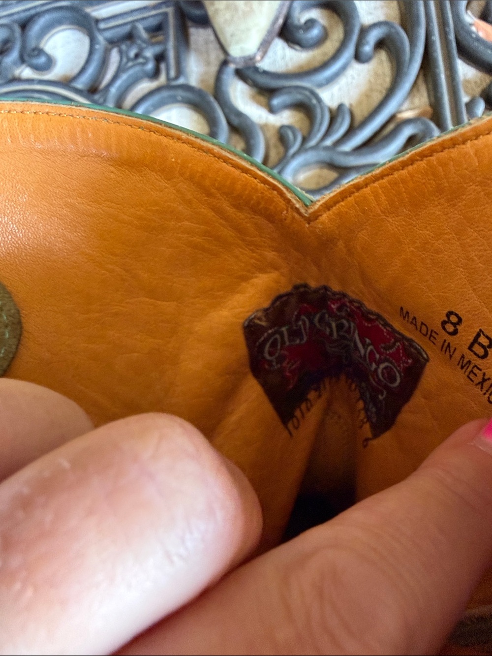 Old Gringo Leopardito Print Cowboy Boots with Turquoise Trim - Picture 2 of 9